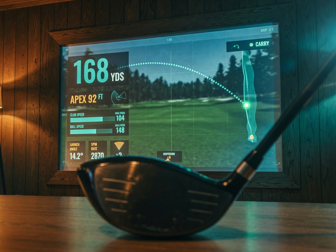 Screen glow in a hitting bay